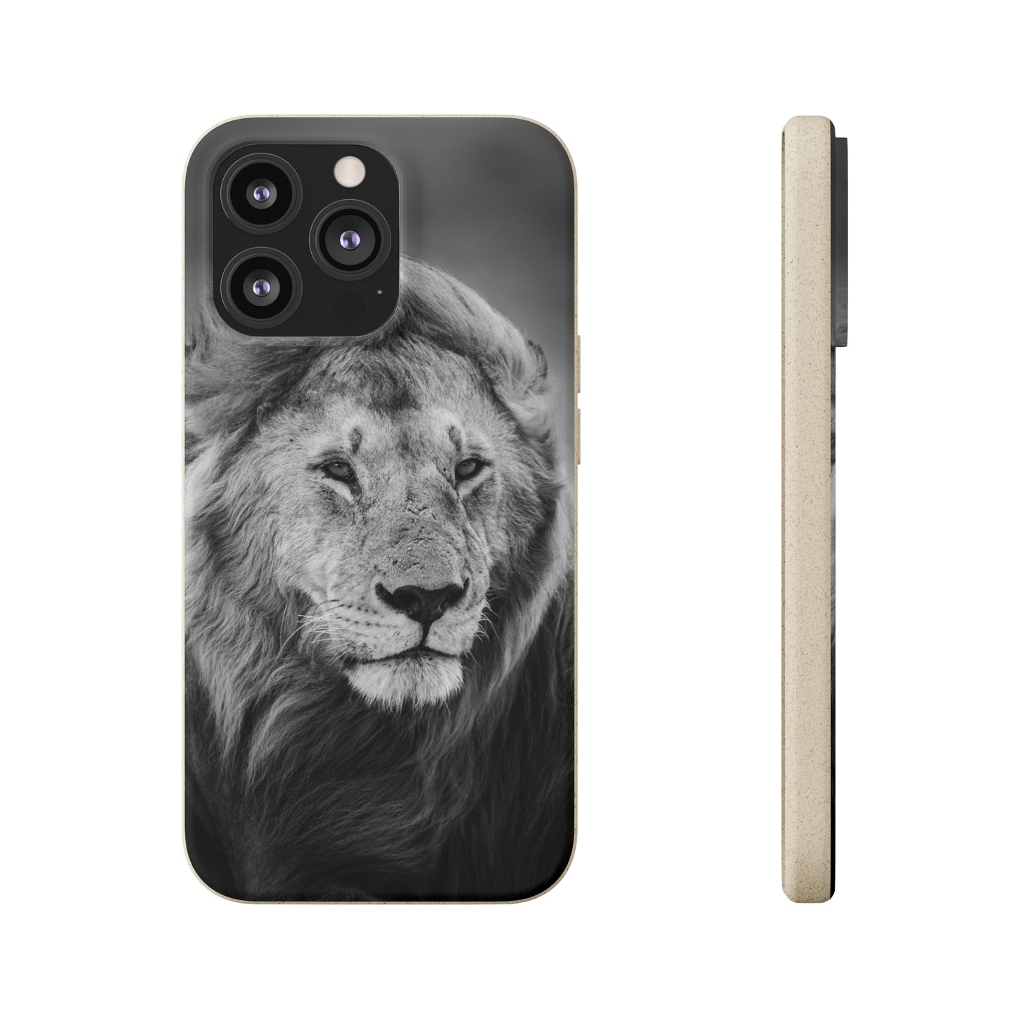 Majestic Monochrome Lion - Biodegradable Cases