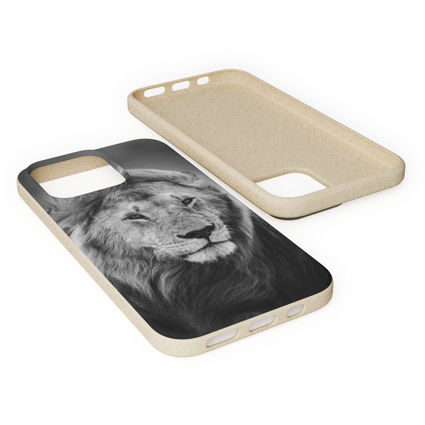 Majestic Monochrome Lion - Biodegradable Cases