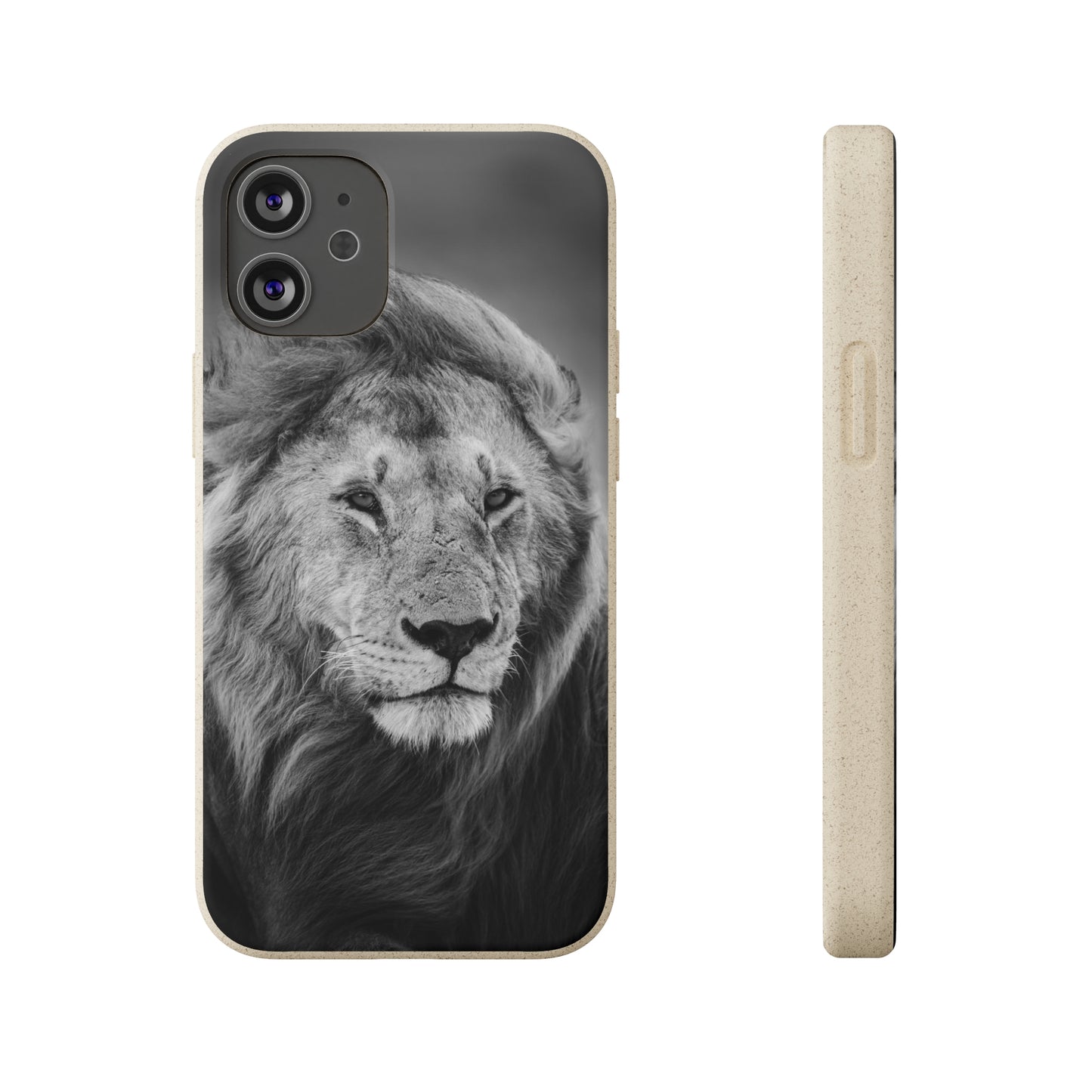 Majestic Monochrome Lion - Biodegradable Cases