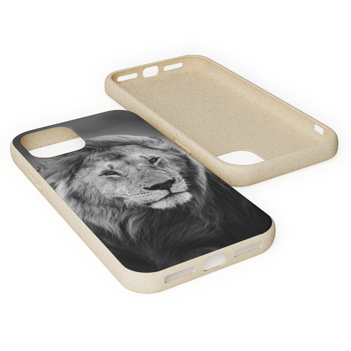 Majestic Monochrome Lion - Biodegradable Cases